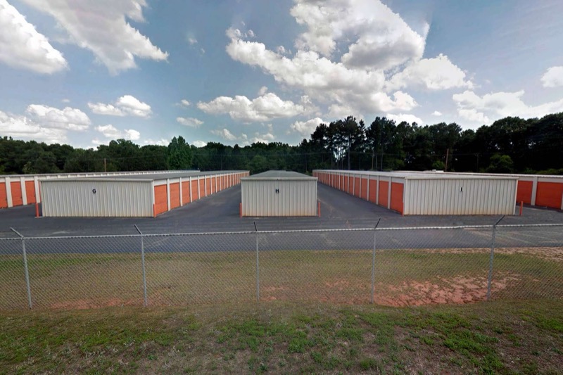 Warehouse and storage buildings at Ryder Mini Storage in Anderson, South Carolina